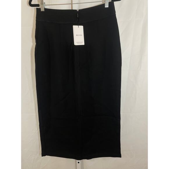 NWT Reiss Lucille Long Pencil Skirt - Women Size 6 - Black - Picture 3 of 6